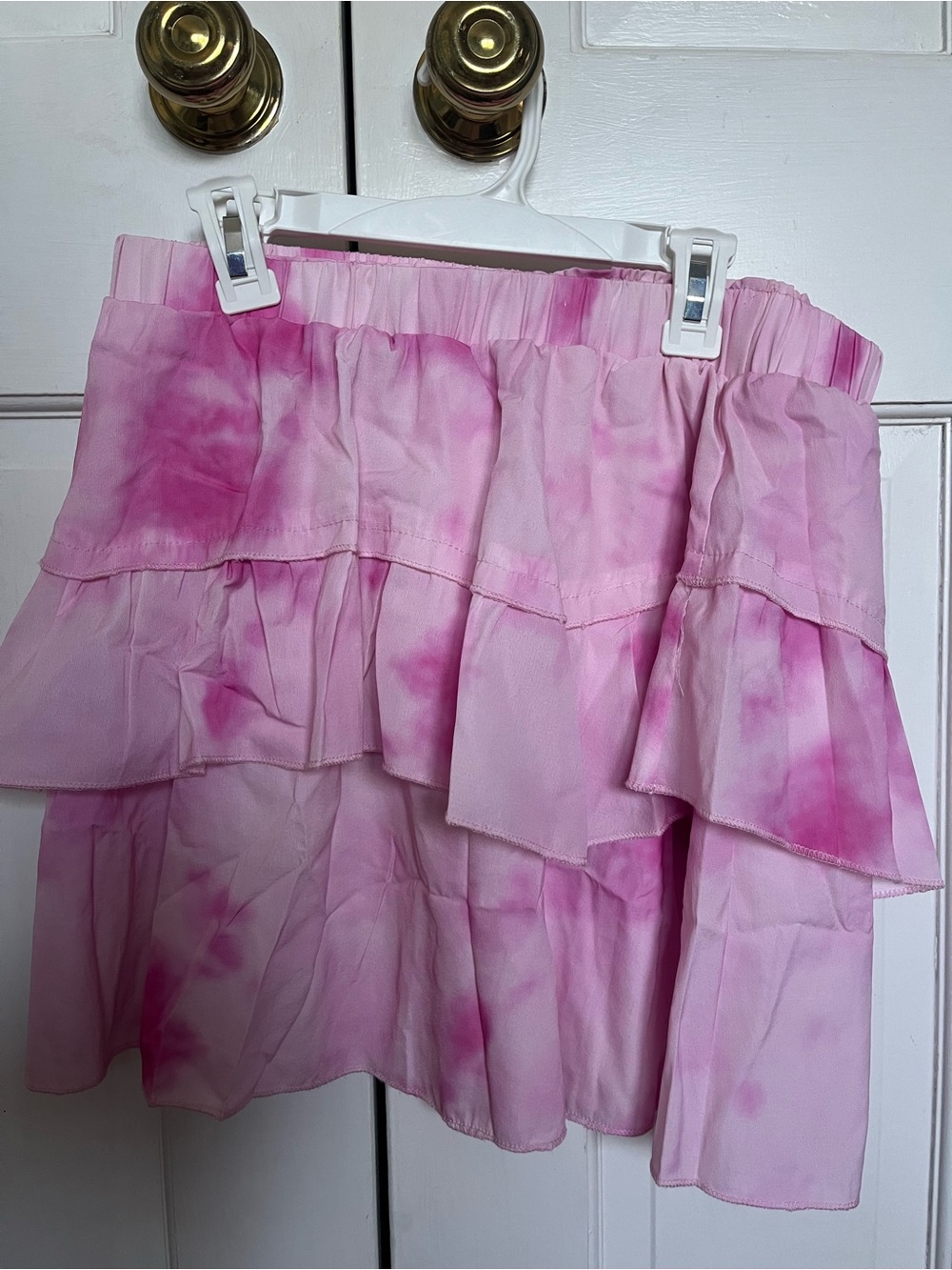 Women's Pink Tiered Ruffle Skirt — NEVER WORN